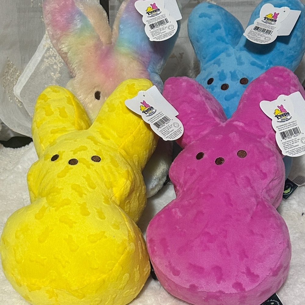 Peeps fleece plush set of 4 stuffys